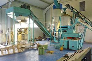 Wood pellet production line