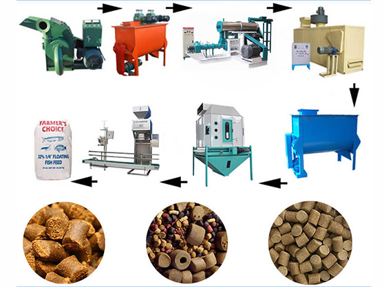 wet fish feed production line 